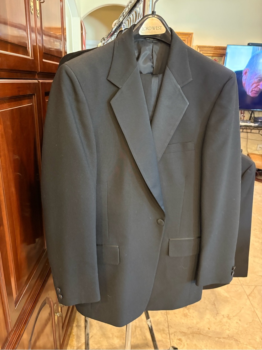 Black Single-Breasted Tuxedo Set Classic Formal Jacket